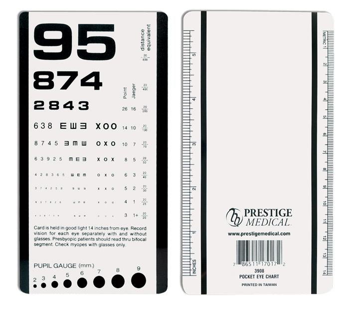 Pocket Eye Chart-Prestige Medical