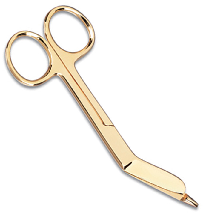 4.5&#34; Gold Plated Bandage Scissor-Prestige Medical