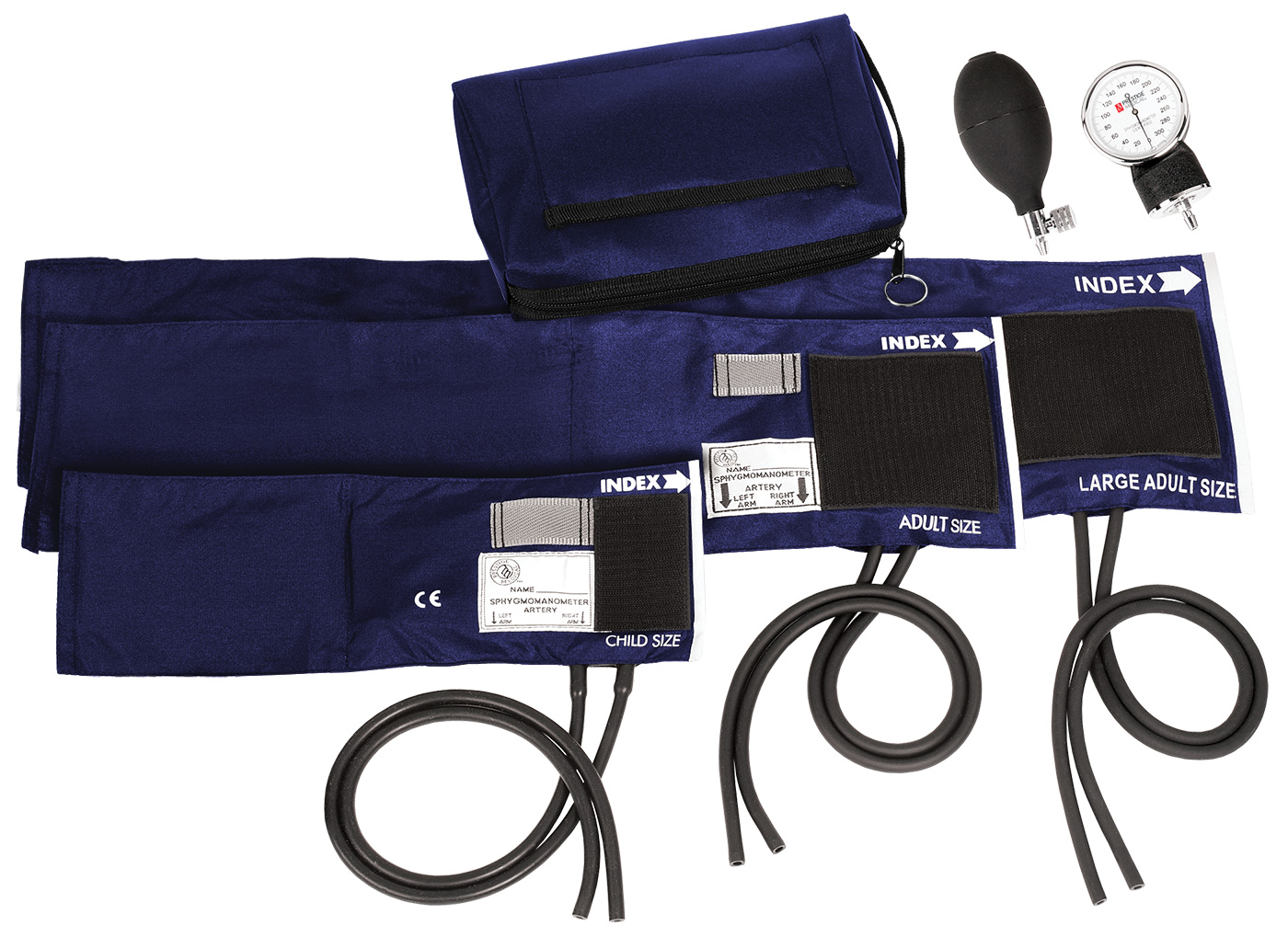 3&#45;in&#45;1 Aneroid Sphygmomanometer Set &#38; Carrying Case-Prestige Medical