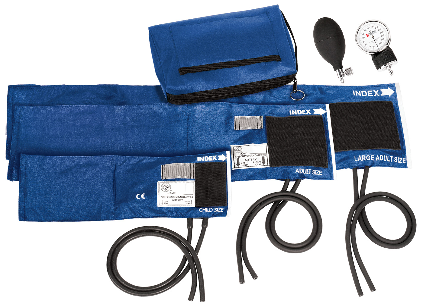 3-in-1 Aneroid Sphygmomanometer Set & Carrying Case-