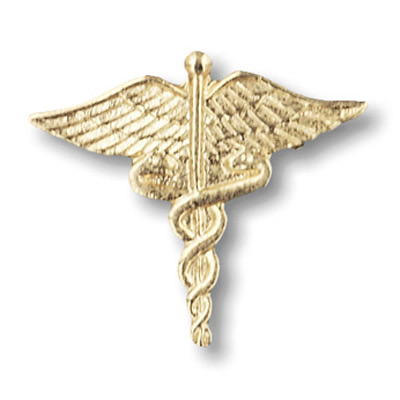 Large Gold Caduceus-Prestige Medical